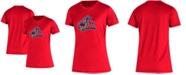 adidas Women's Red Columbus Blue Jackets Reverse Retro Creator T-shirt